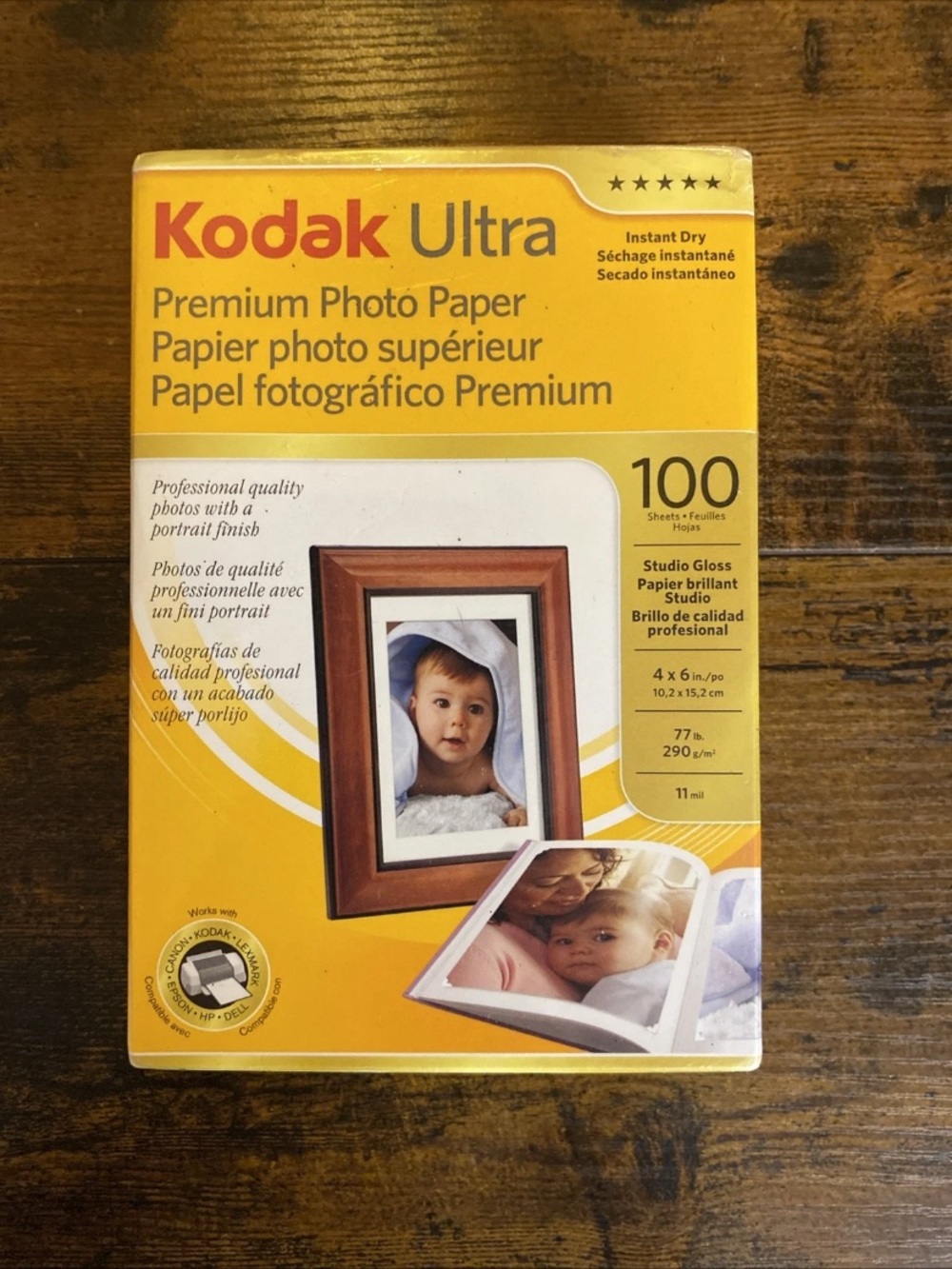 Kodak 4x6 inches Ultra Premium Photo Paper Semi Gloss 100 Sheets NEW Sealed Box